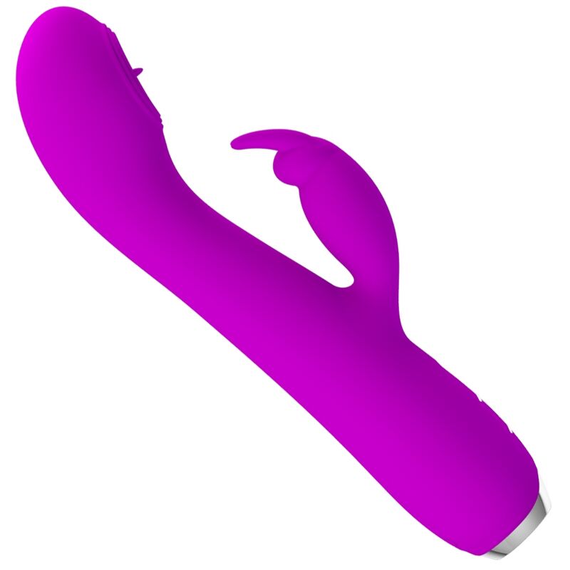 Vibratore ricaricabile Rachel con ventosa viola di Pretty Love