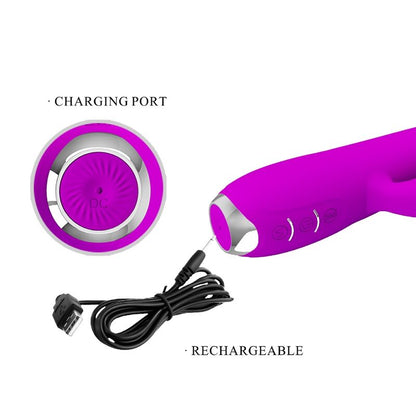 Vibratore-gel Regina Aspirante ricaricabile viola di Pretty Love, immagine 11