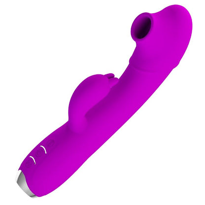 Vibratore-gel Regina Aspirante ricaricabile viola di Pretty Love