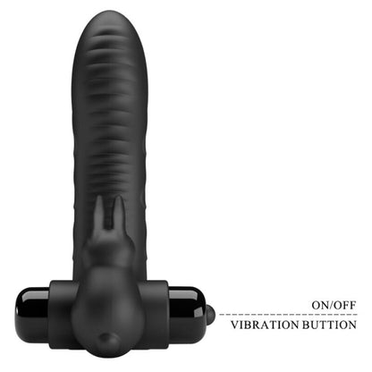 Copertura per dita vibratore coniglio nero Vance di Pretty Love, immagine 8