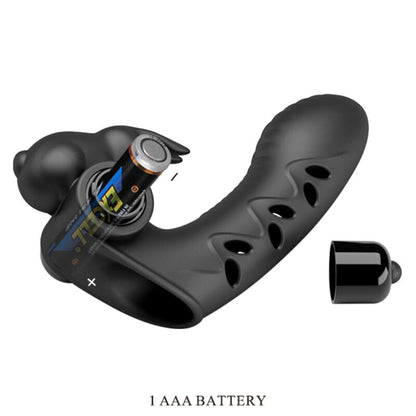 Copertura per dita vibratore coniglio nero Vance di Pretty Love, immagine 4