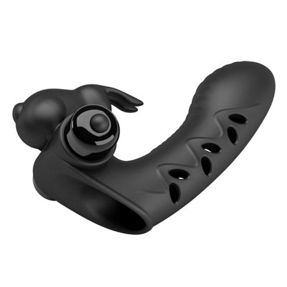 Copertura per dita vibratore coniglio nero Vance di Pretty Love, immagine 3