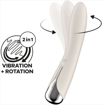 Vibratore rotatore spinning vibe 1 G-spot beige di Satisfyer, immagine 6