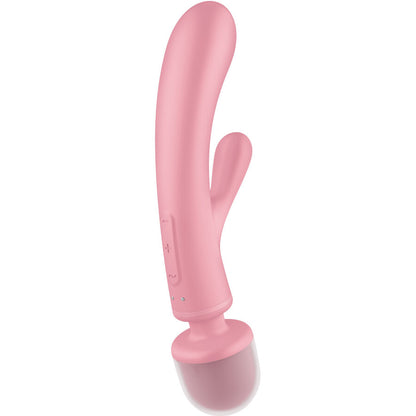Massaggiatore vibratore coniglio triple lover rosa di Satisfyer, immagine 2