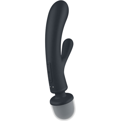 Massaggiatore vibratore coniglio triple lover grigio di Satisfyer, immagine 2