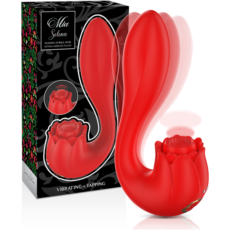 Stimolatore vibrante Selena e tapping rosso di Mia