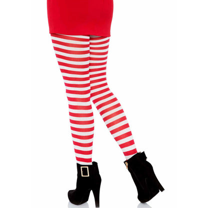 Collant a righe Bianco/rosso di Leg Avenue, immagine 5
