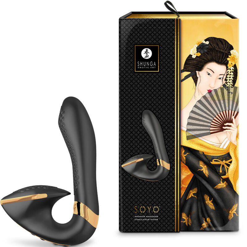 Massaggiatore intimo Soyo nero di Shunga, immagine 3