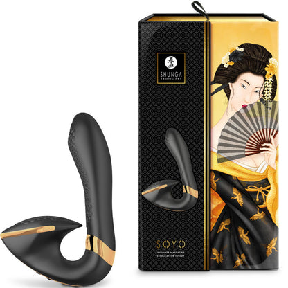 Massaggiatore intimo Soyo nero di Shunga, immagine 3