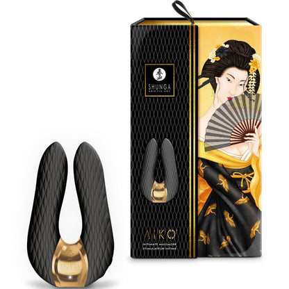 Massaggiatore intimo Aiko nero di Shunga, immagine 4