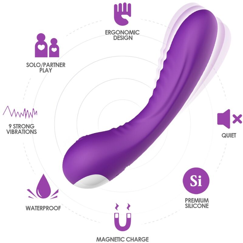 Vibratore Legend in silicone viola di Armony