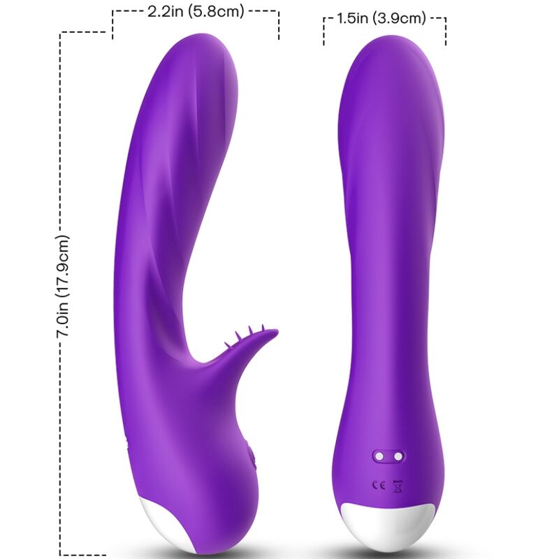 Vibratore romance con stimolatore viola di Armony