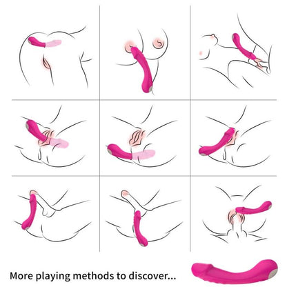 Dildo vibratore G-spot in silicone fucsia di Armony, immagine 2