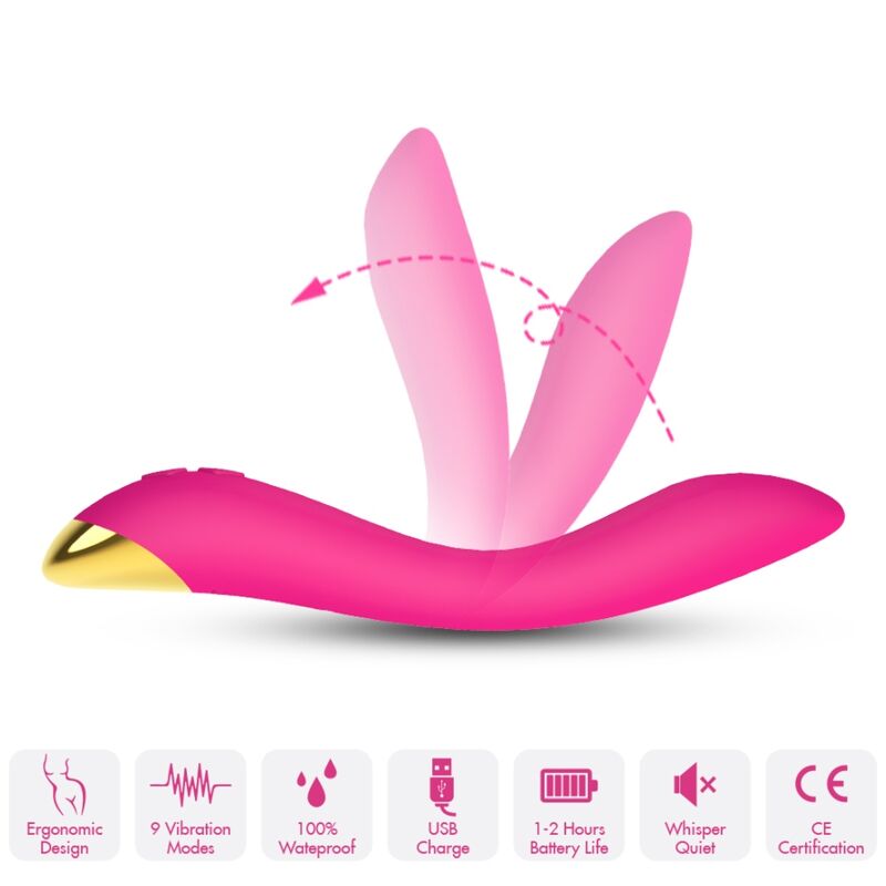 Vibratore Flamingo Multiposizione fucsia di Armony