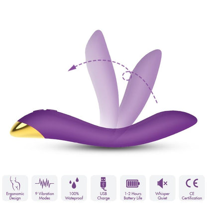 Vibratore Flamingo Multiposizione viola di Armony