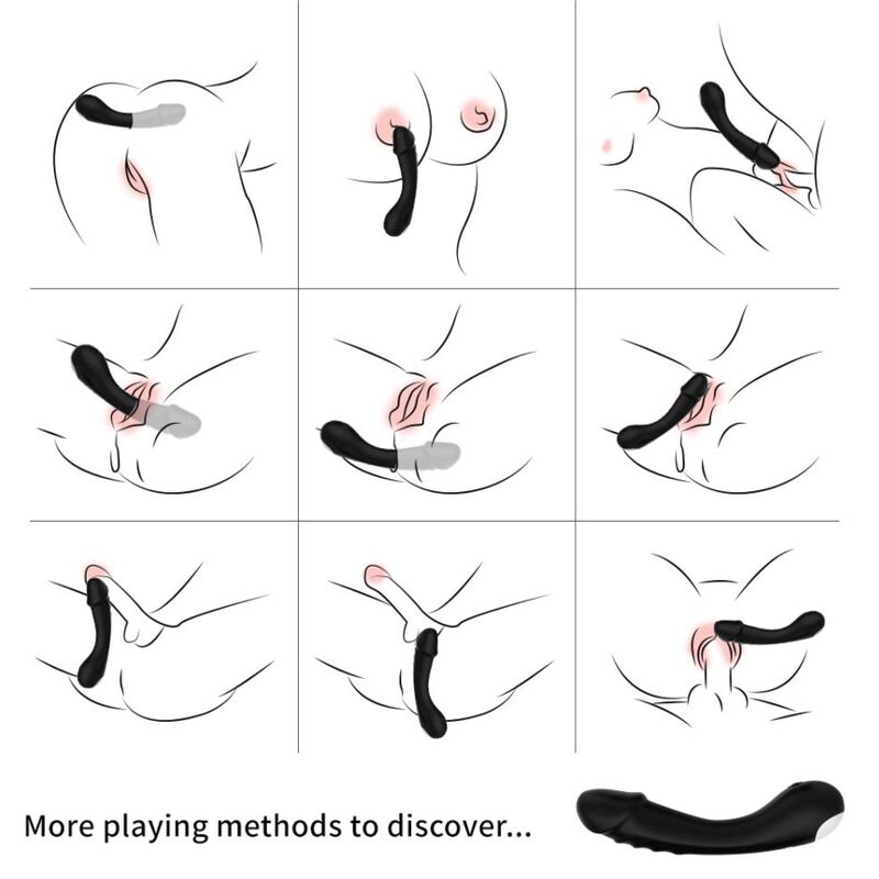 Dildo vibratore G-spot in silicone nero di Armony, immagine 2