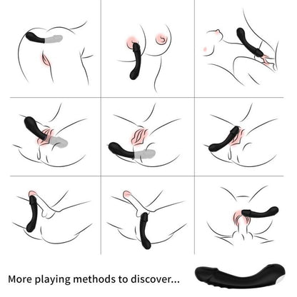 Dildo vibratore G-spot in silicone nero di Armony, immagine 2