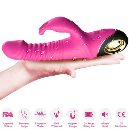 Vibratore Zing dildo coniglio fucsia di Armony, immagine 4