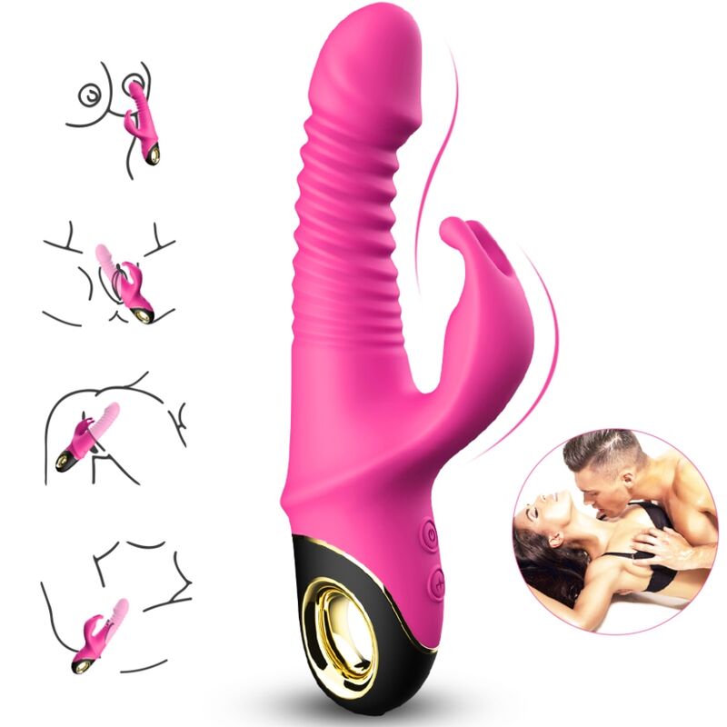 Vibratore Zing dildo coniglio fucsia di Armony, immagine 2