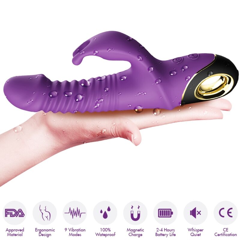 Vibratore Zing dildo coniglio viola di Armony, immagine 4