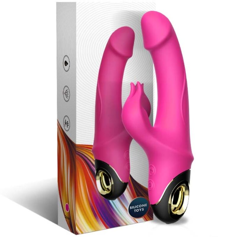 Dildo Meteror vibratore rabbit rotator fucsia di Armony, immagine 5
