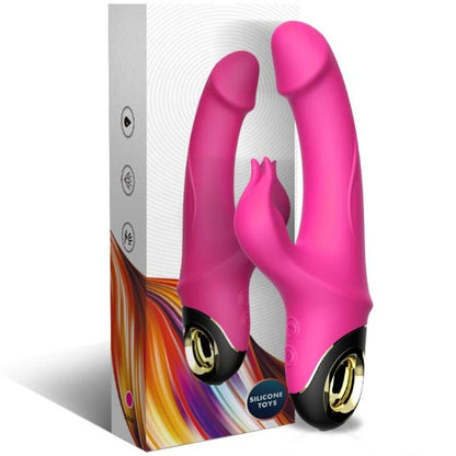 Dildo Meteror vibratore rabbit rotator fucsia di Armony, immagine 5