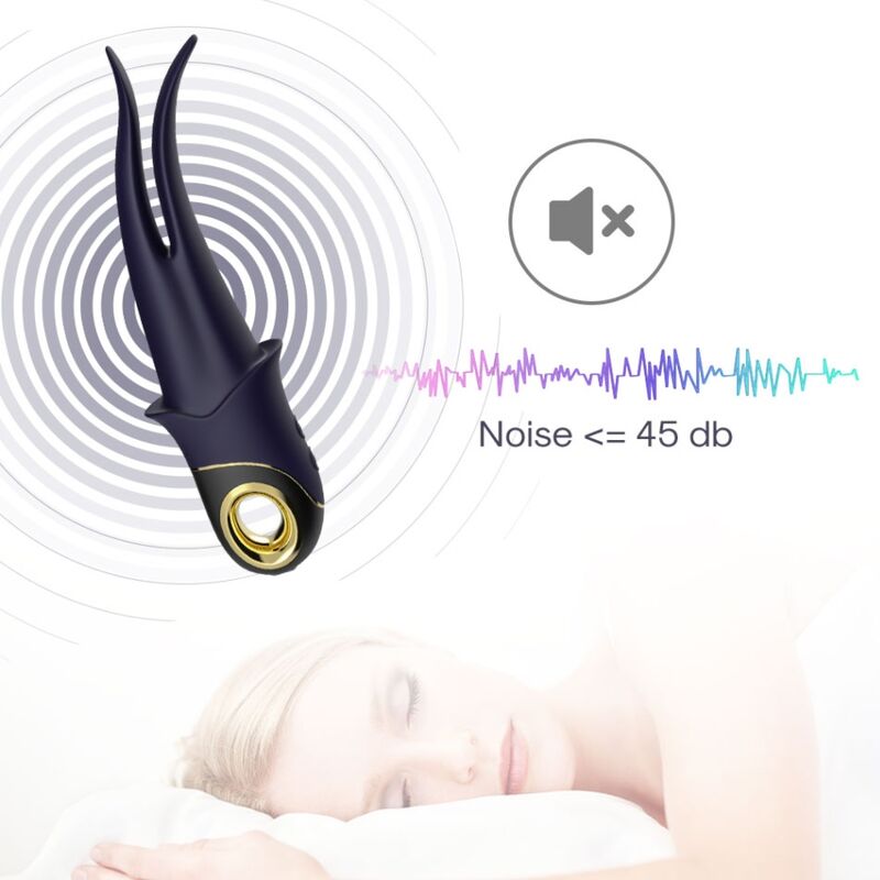Vibratore Ombra doppia testa Teasing blu di Armony, immagine 5