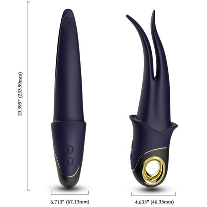 Vibratore Ombra doppia testa Teasing blu di Armony, immagine 4