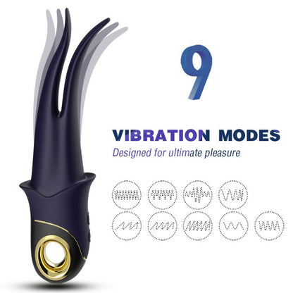Vibratore Ombra doppia testa Teasing blu di Armony