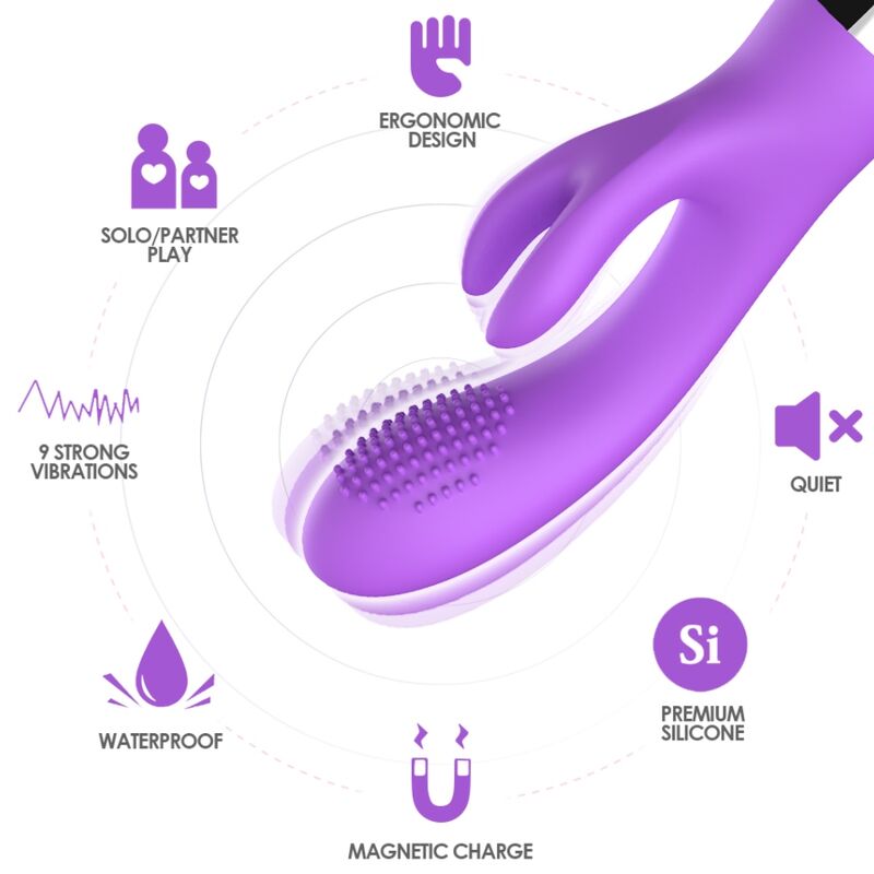 Vibratore rabbit viola di Armony, immagine 3
