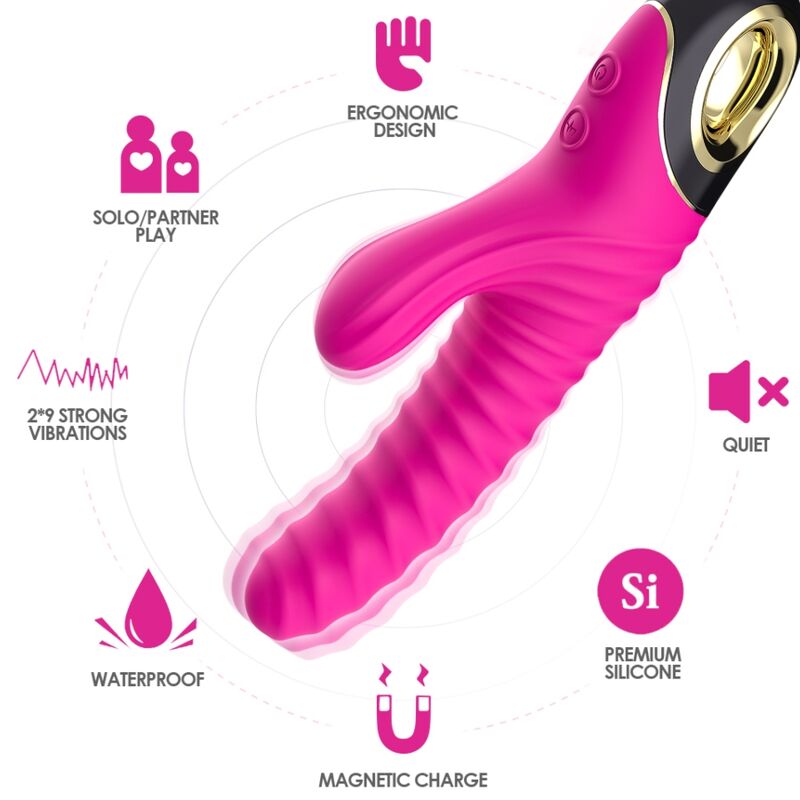 Vibratore Eternity in silicone fucsia di Armony, immagine 3