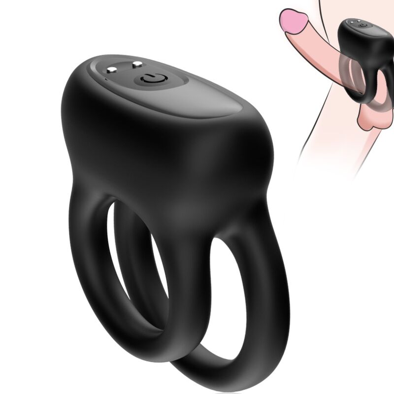 Vibratore doppio anello nero di Armony
