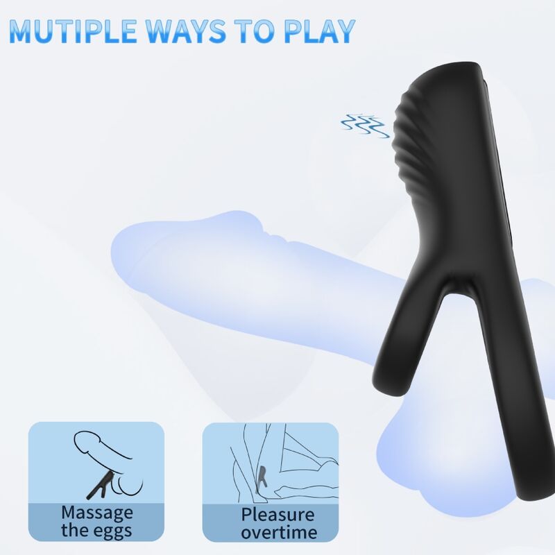 Vibratore doppio anello nero di Armony