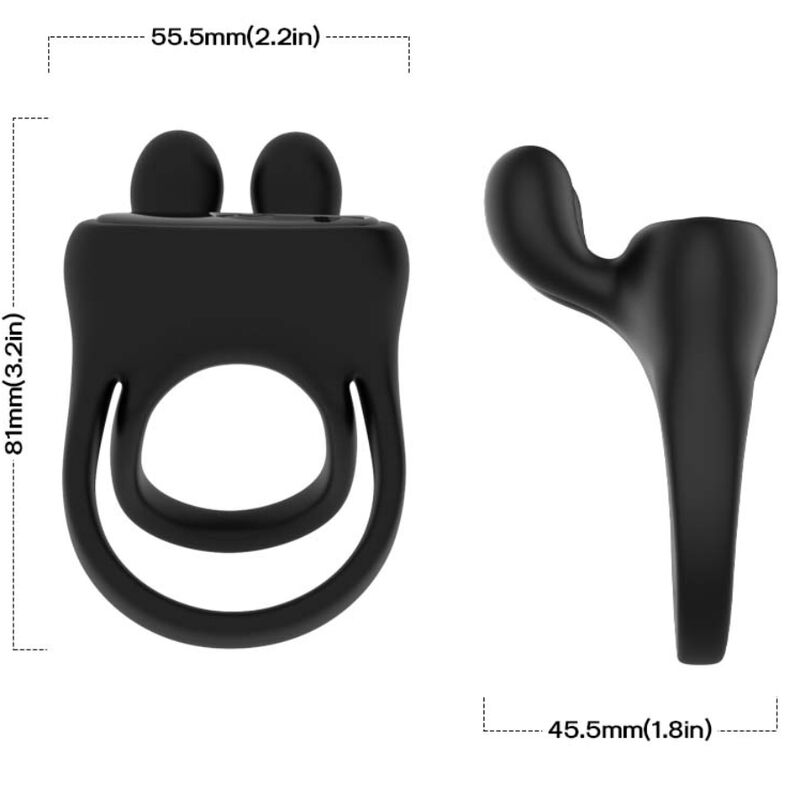 Anello vibratore rabbit nero di Armony, immagine 4
