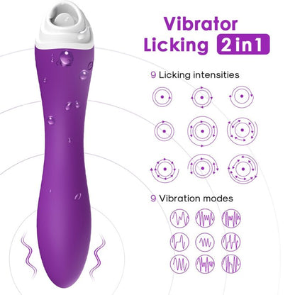 Leccata Fairyland clit vibrante e vibratore viola di Armony, immagine 2