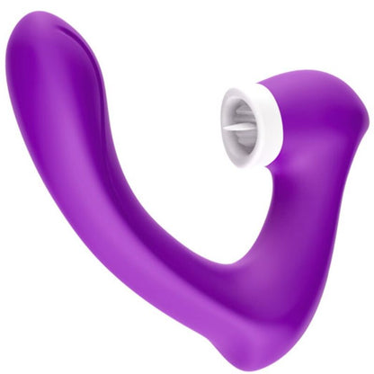 Leccato Secretkiss clit vibrante e vibratore curvo viola di Armony