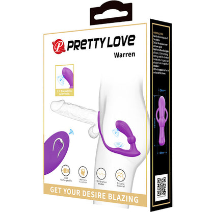 Anello Warren e vibratore anale viola di Pretty Love, immagine 7