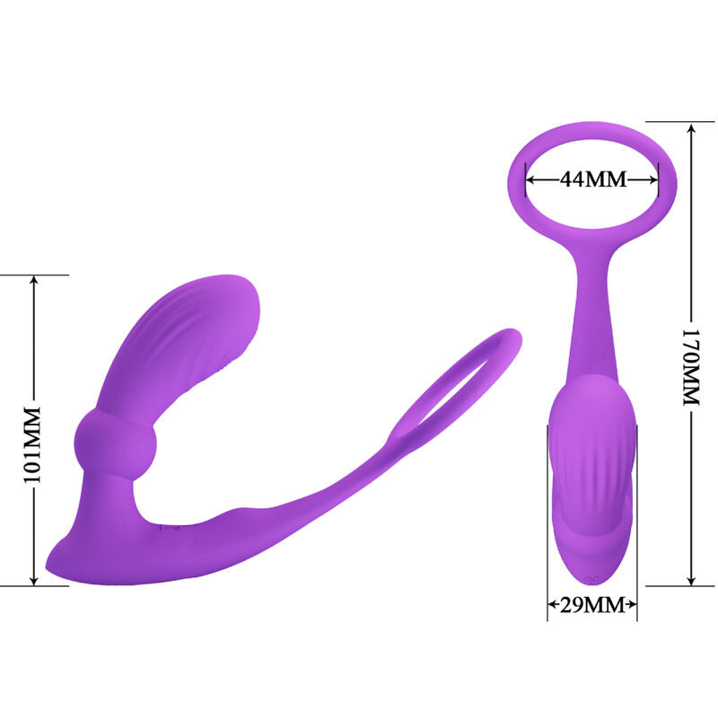 Anello Warren e vibratore anale viola di Pretty Love, immagine 4