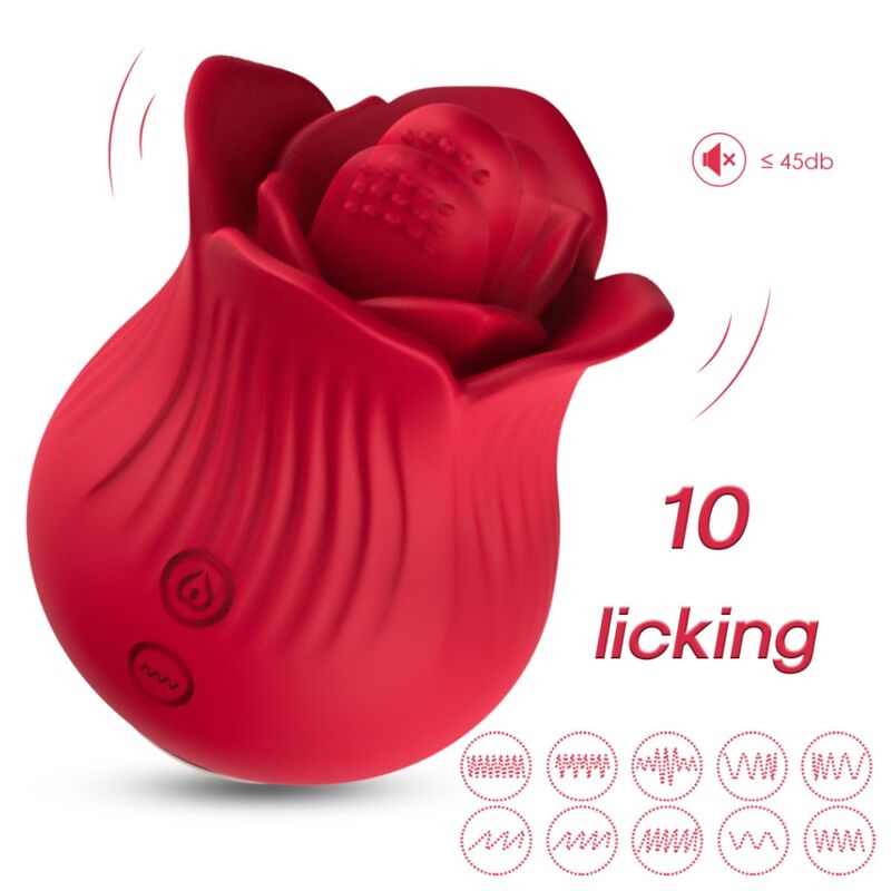 Vibratore e stimolatore rosa rosso di Armony