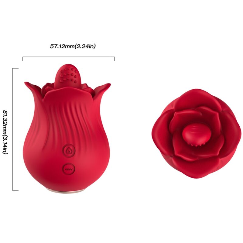 Vibratore e stimolatore rosa rosso di Armony, immagine 4