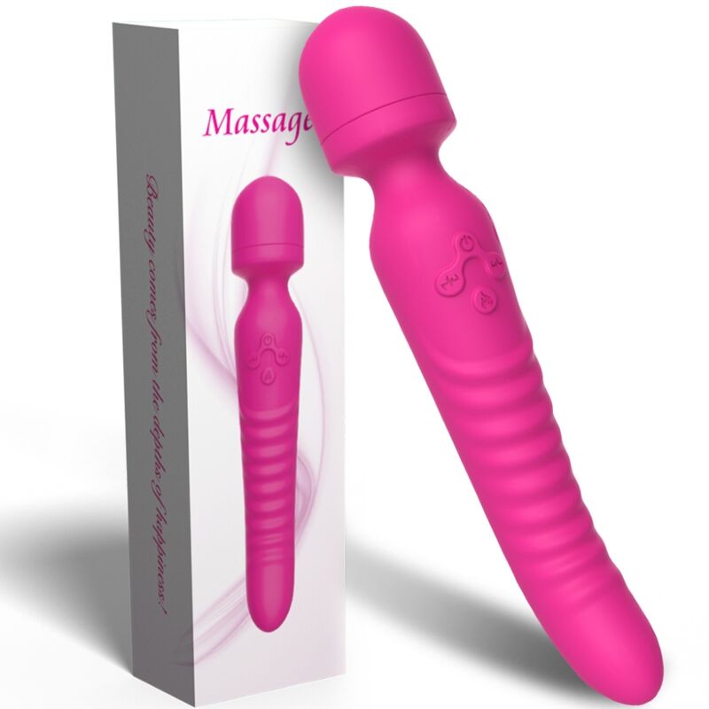 Massaggiatore Mission e vibratore effetto calore fucsia di Armony, immagine 4