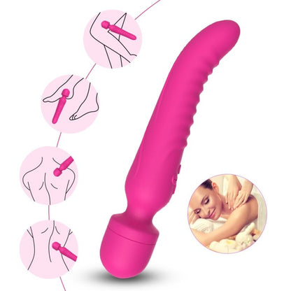 Massaggiatore Mission e vibratore effetto calore fucsia di Armony, immagine 2