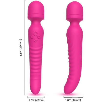 Massaggiatore Mission e vibratore effetto calore fucsia di Armony