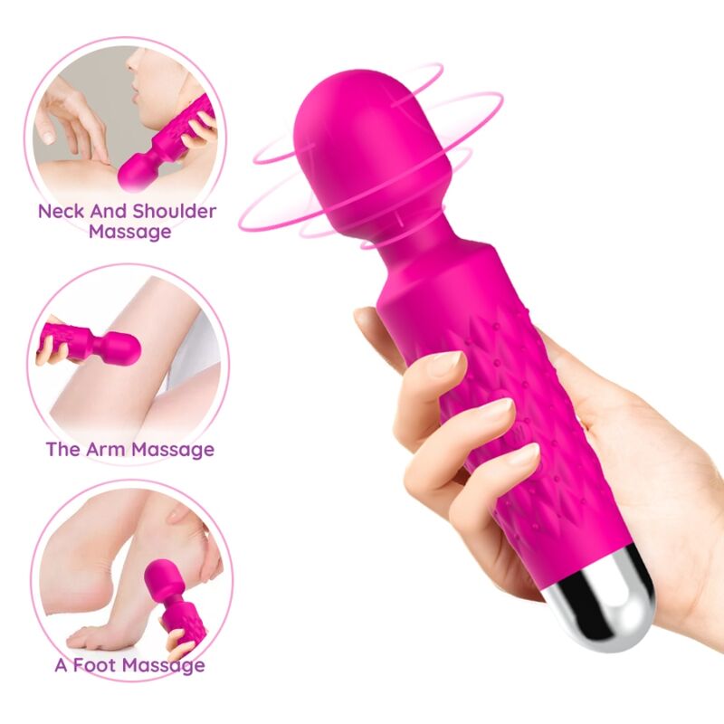 Massaggiatore e vibratore Postino testa super flessibile fucsia di Armony