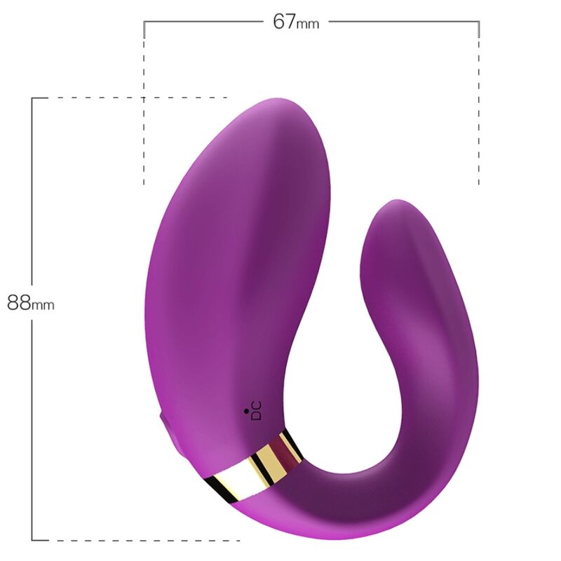 Vibratore a Mezzaluna per coppia telecomando viola di Armony, immagine 3