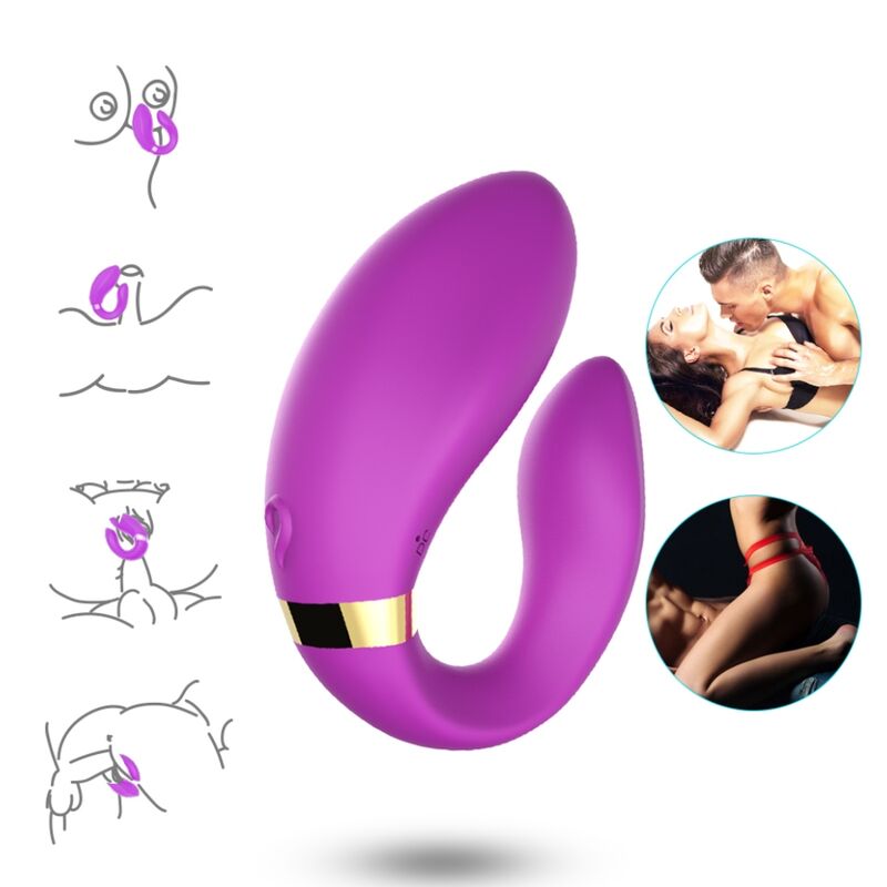 Vibratore a Mezzaluna per coppia telecomando viola di Armony, immagine 2