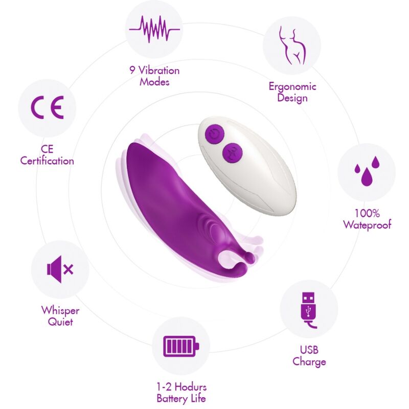 Vibratore Mutandina indossabile Honeybee G-spot remote control fucsia di Armony, immagine 6