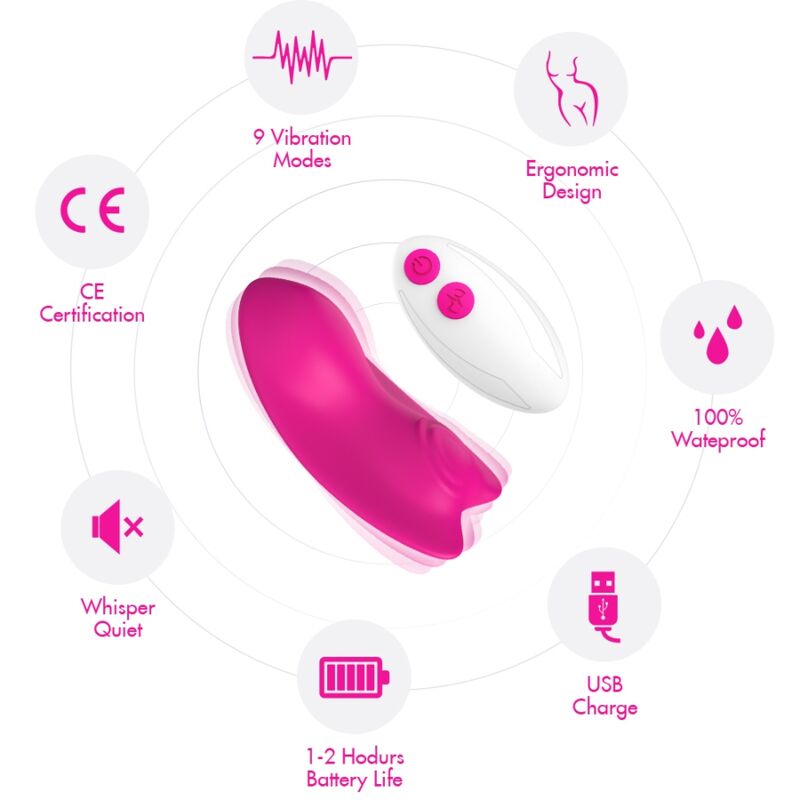 Ovetto vibrante mutandina indossabile con vibratore telecomando viola di Armony, immagine 4