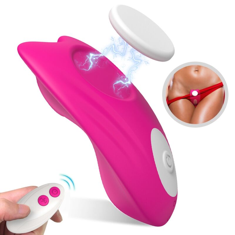 Ovetto vibrante mutandina indossabile con vibratore telecomando butterfly rosa di Armony