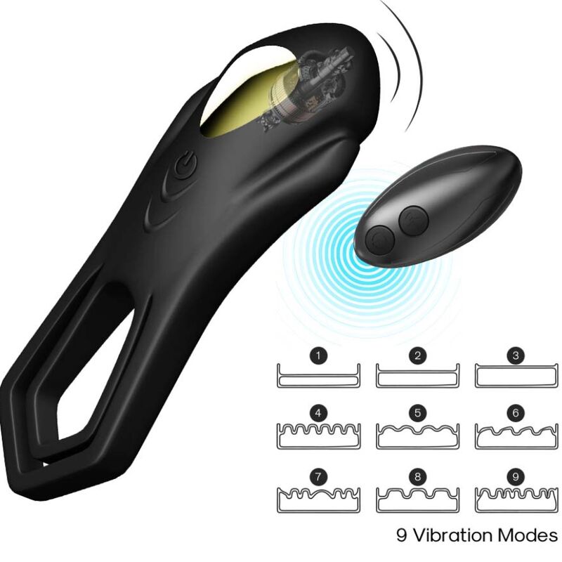 Vibratore Telecomando Roadster doppio anello nero di Armony